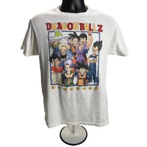 Dragon Ball Z Cartoon Kanji Characters White T-shirt Goku-Vegeta-Gohan-DBZ